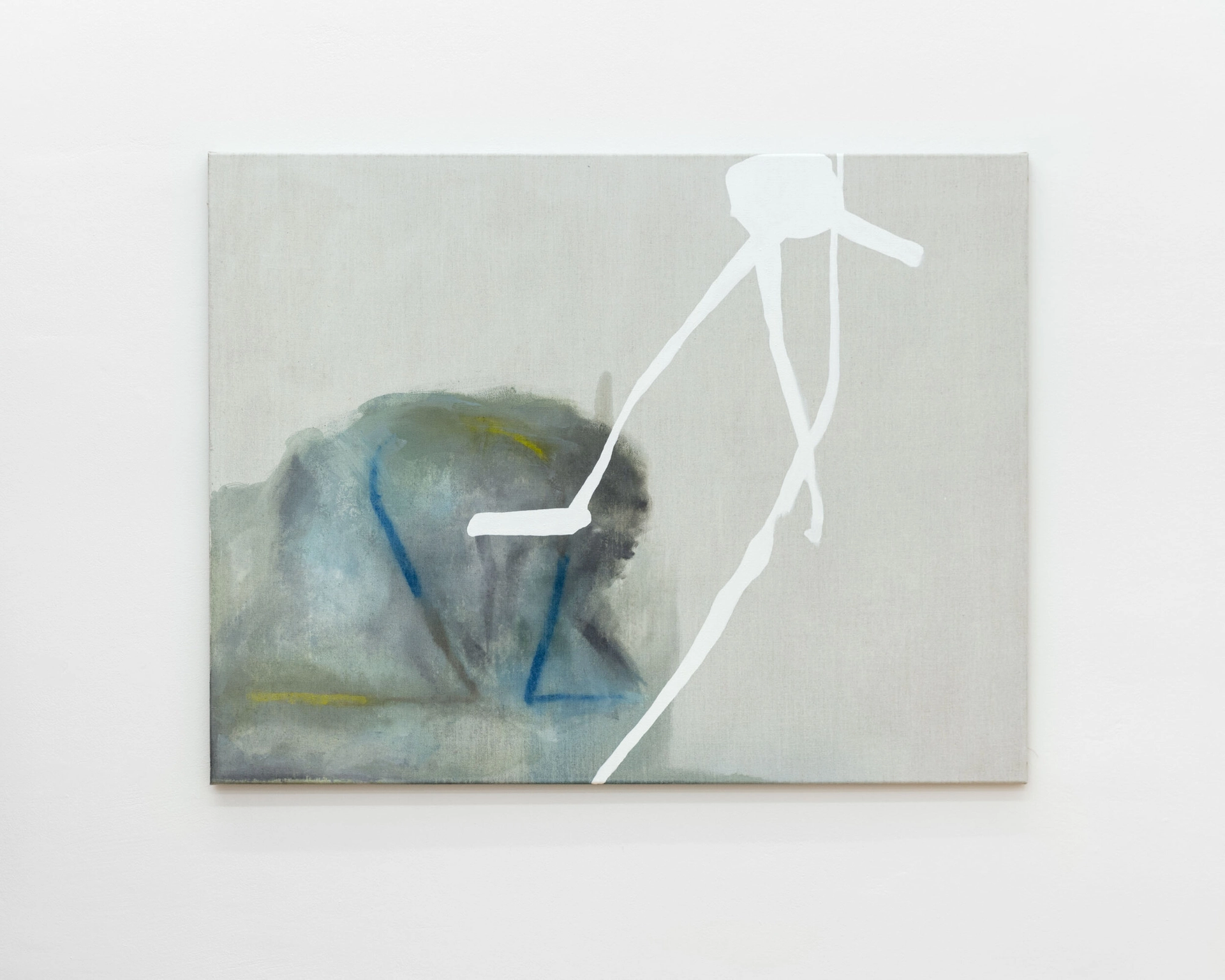 Malte Zenses, Flussdelta und Omega, 2020, lacquer and oil on canvas, 100 × 130 cm | 39 1/3 × 51 1/4 in, photo: Sebastian Kissel
