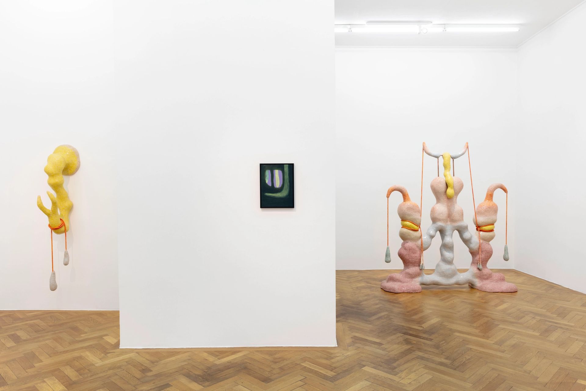 Exhibition view: Veronika Hilger und Zsófia Keresztes, VARIOUS OTHERS 2021 (in collaboration with Gianni Manhattan, Vienna), photo: Sebastian Kissel