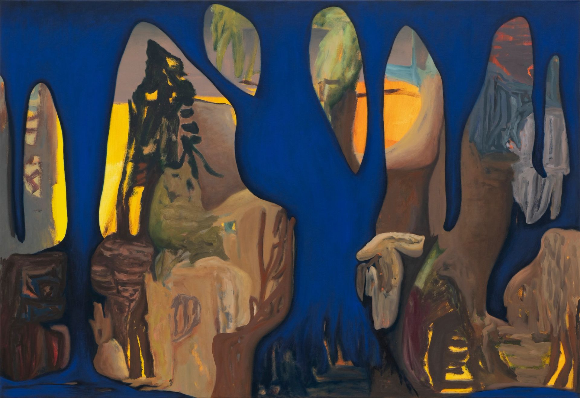 Veronika Hilger, Untitled, 2025, acrylic and oil on canvas, 120 × 175 cm (VH/M 205)