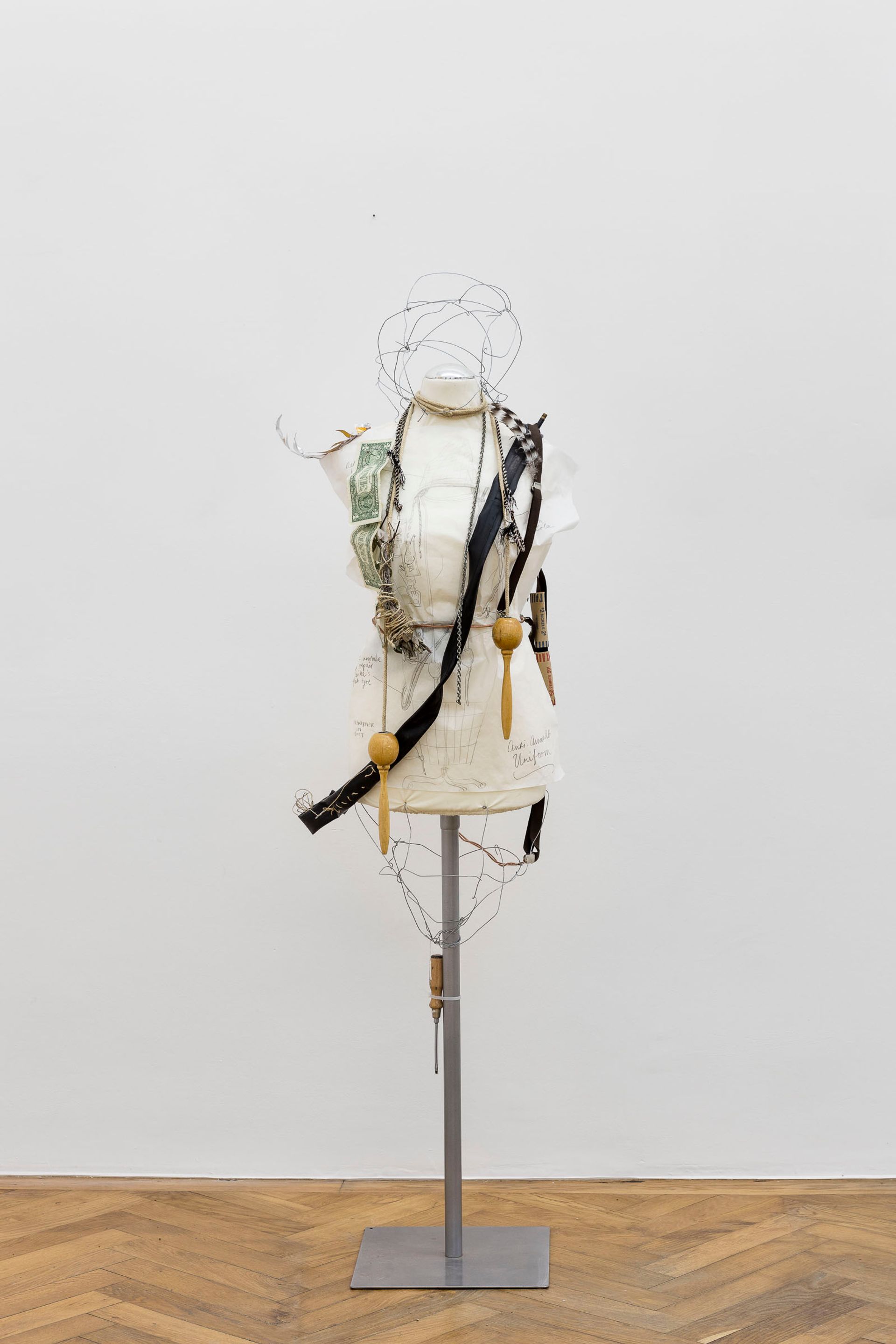 Anna McCarthy, Anti-Assault Uniform (Detroit), 2018, mixed media, 161 × 46 × 31 cm