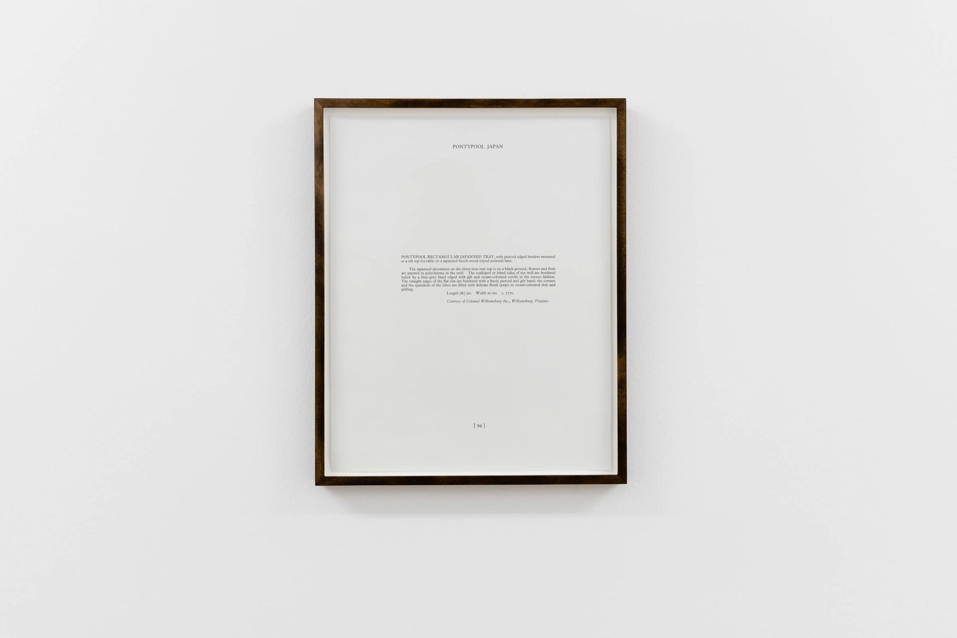 Haris Epaminonda, Unittled #15 a/y, 2017, framed found page, 33,6 × 27,2 × 2,5 cm