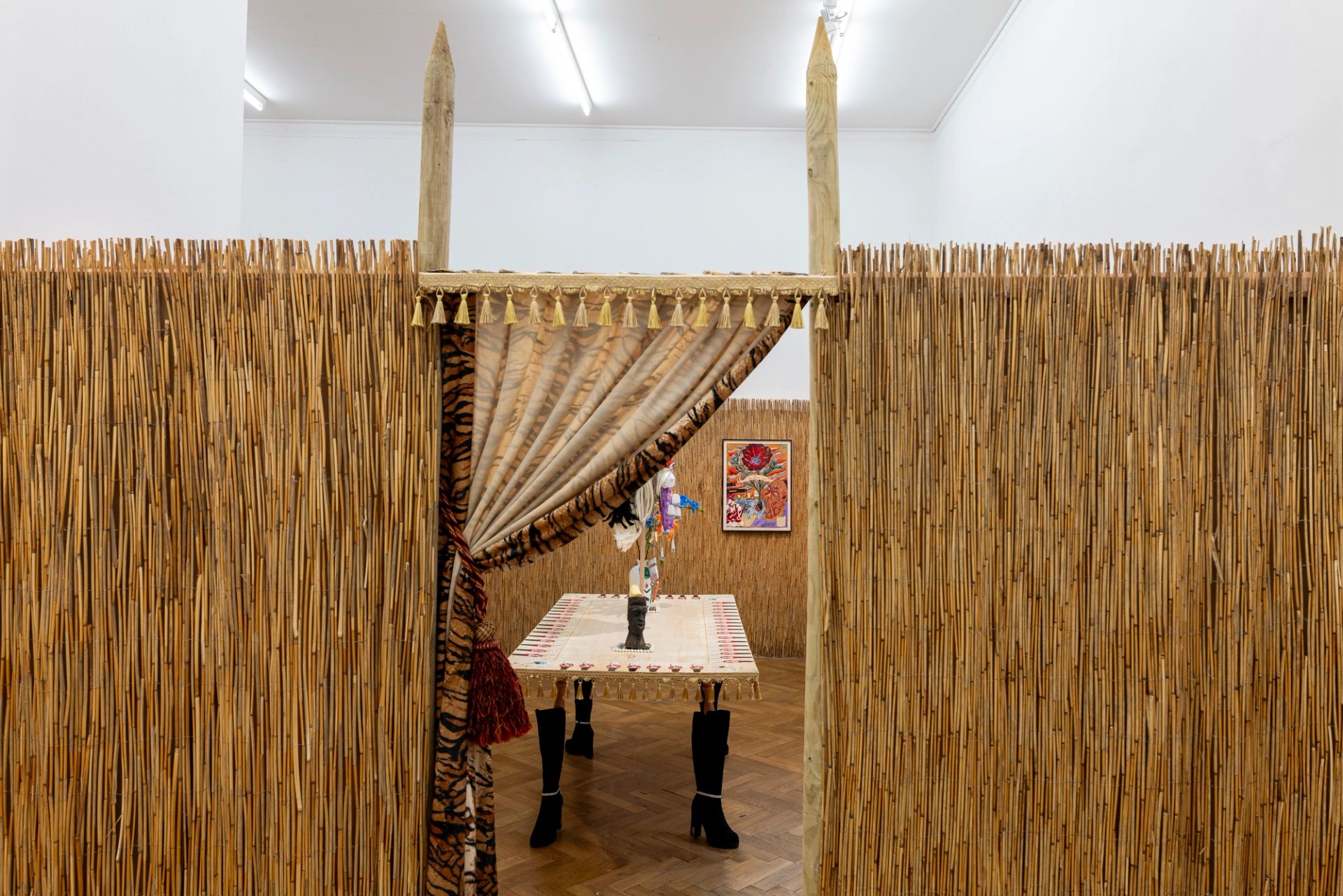 Andrew is Trapped in Tiger Fur Church, 2025, Installation view at Sperling, Munich, photo: Sebastian Kissel