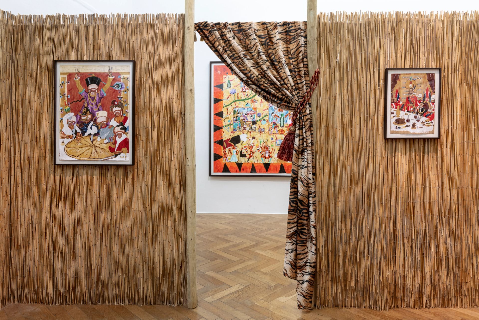 Andrew is Trapped in Tiger Fur Church, 2025, Installation view at Sperling, Munich, photo: Sebastian Kissel