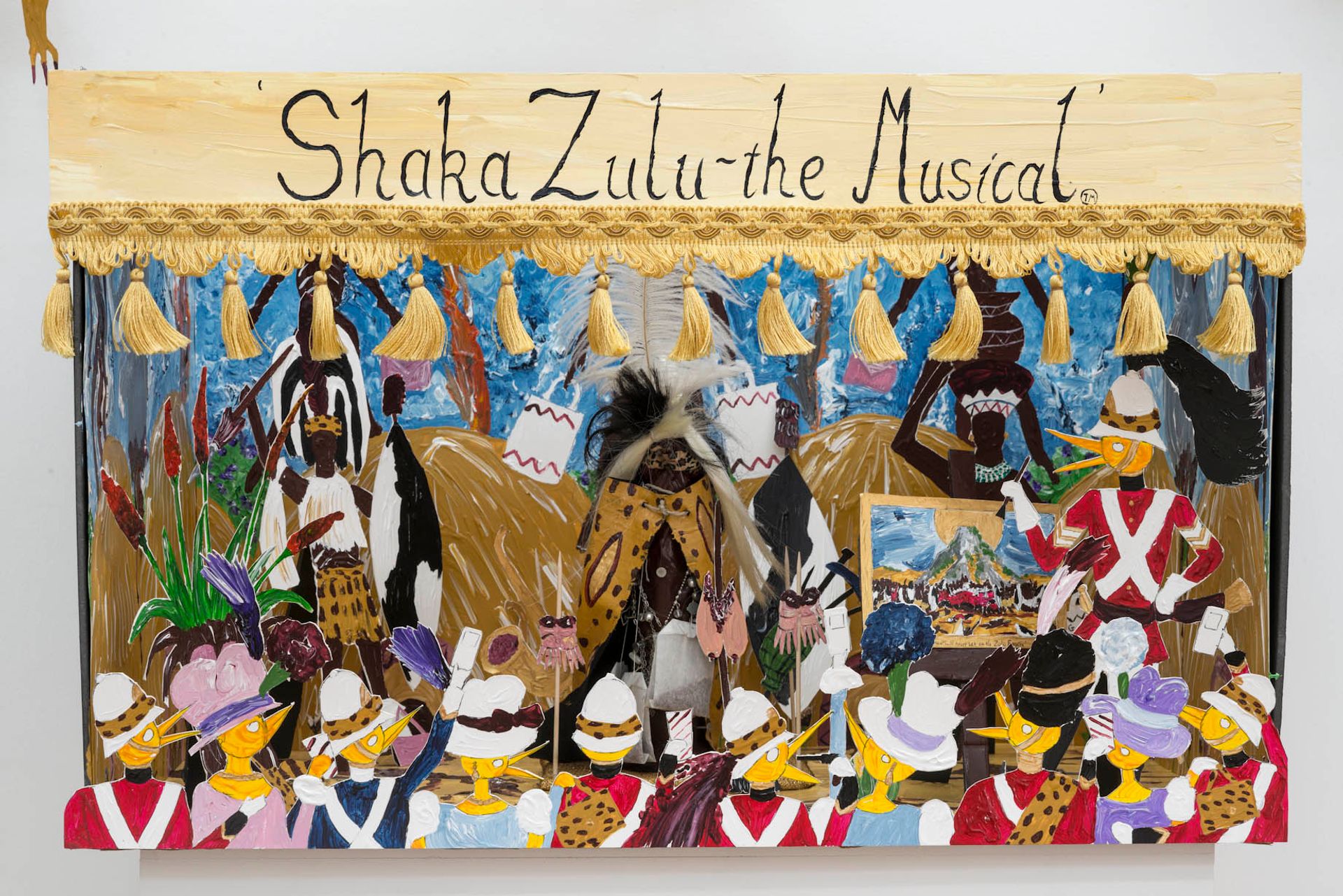 Detail: Andrew Gilbert, “Shaka Zulu - the Musical” (model), 2016, mixed media, 86 × 74 × 55 cm, photo: Leonie Felle