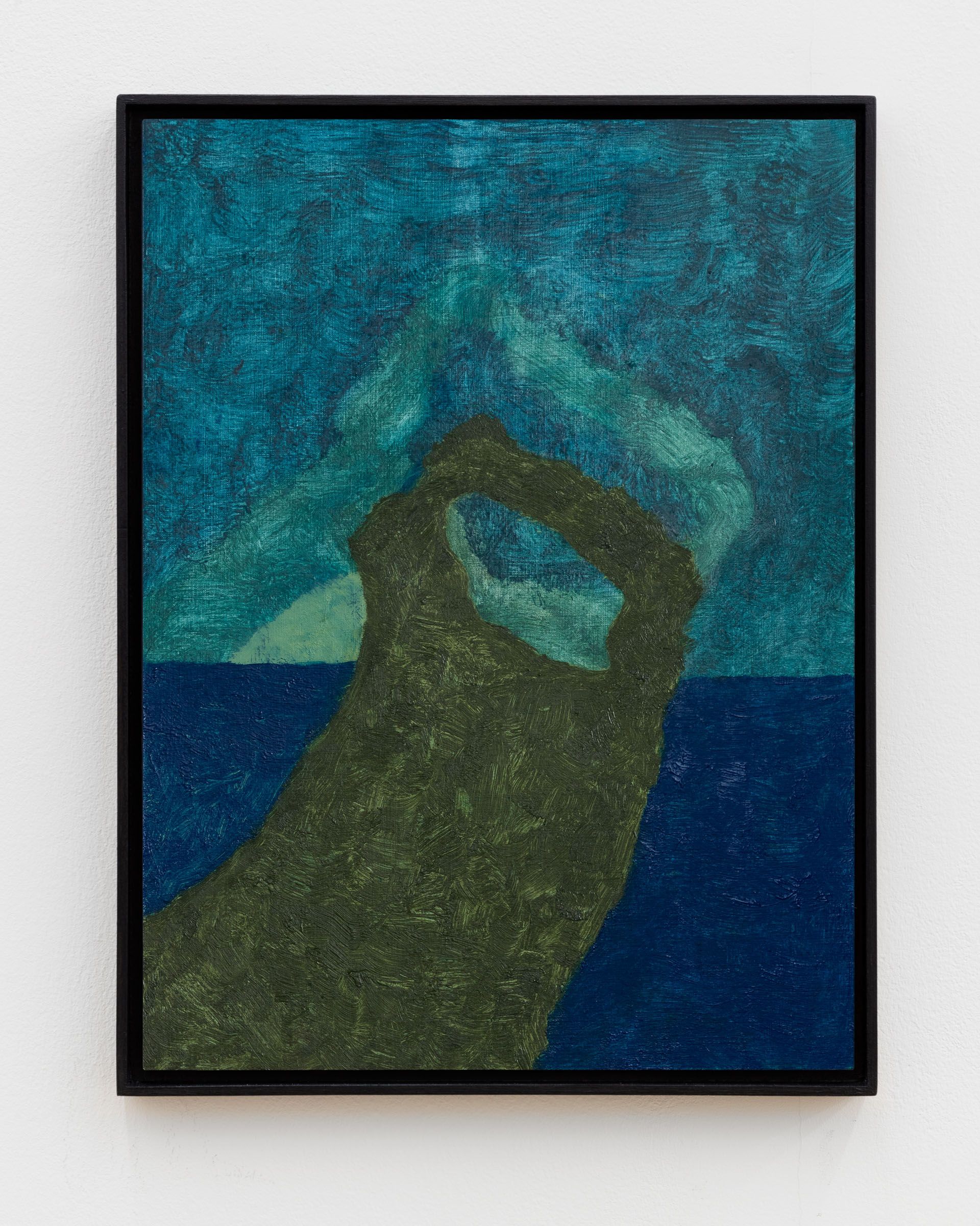 Veronika Hilger, Untitled, 2019, oil on paper on MDF in artists frame, 39,7 × 29,8 cm