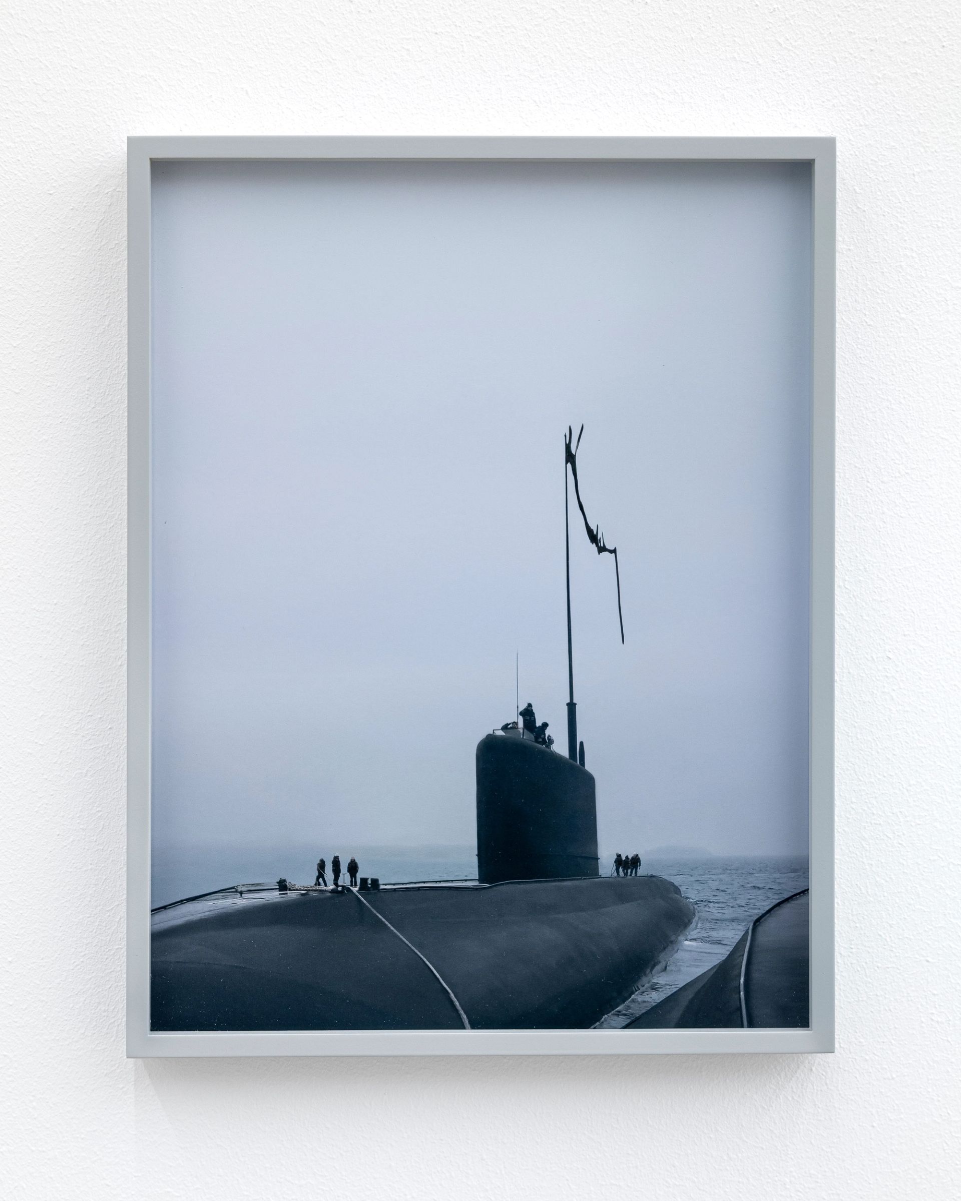 Anna Vogel, submarine II, 2025, pigment print, ink, varnish, frame finished in light gray, 34 × 26 cm (3 variations)