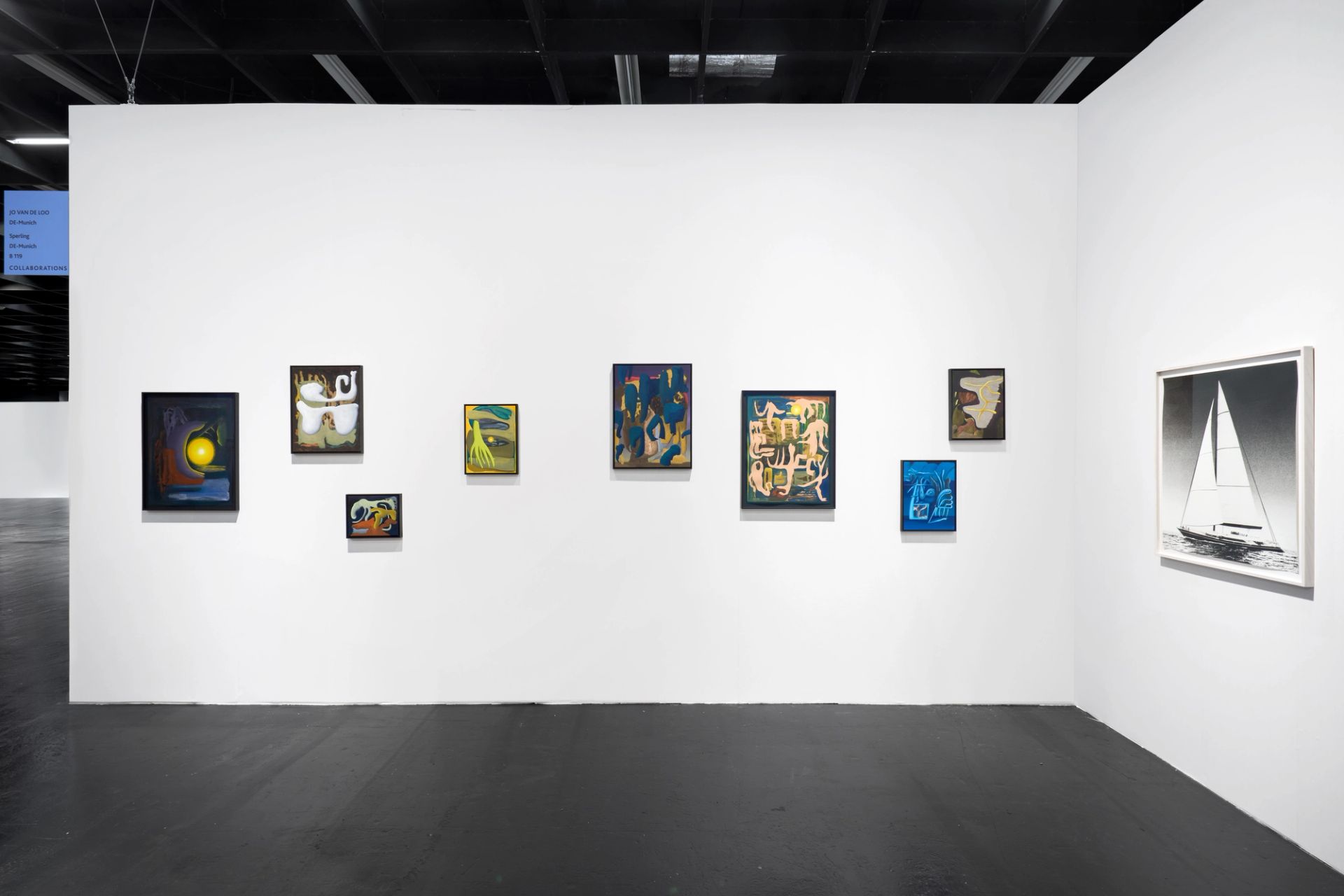 Veronika Hilger (front), Jan Paul Evers (right), Art Cologne booth by JO VAN DE LOO & Sperling, 2025, photo: choreo.info