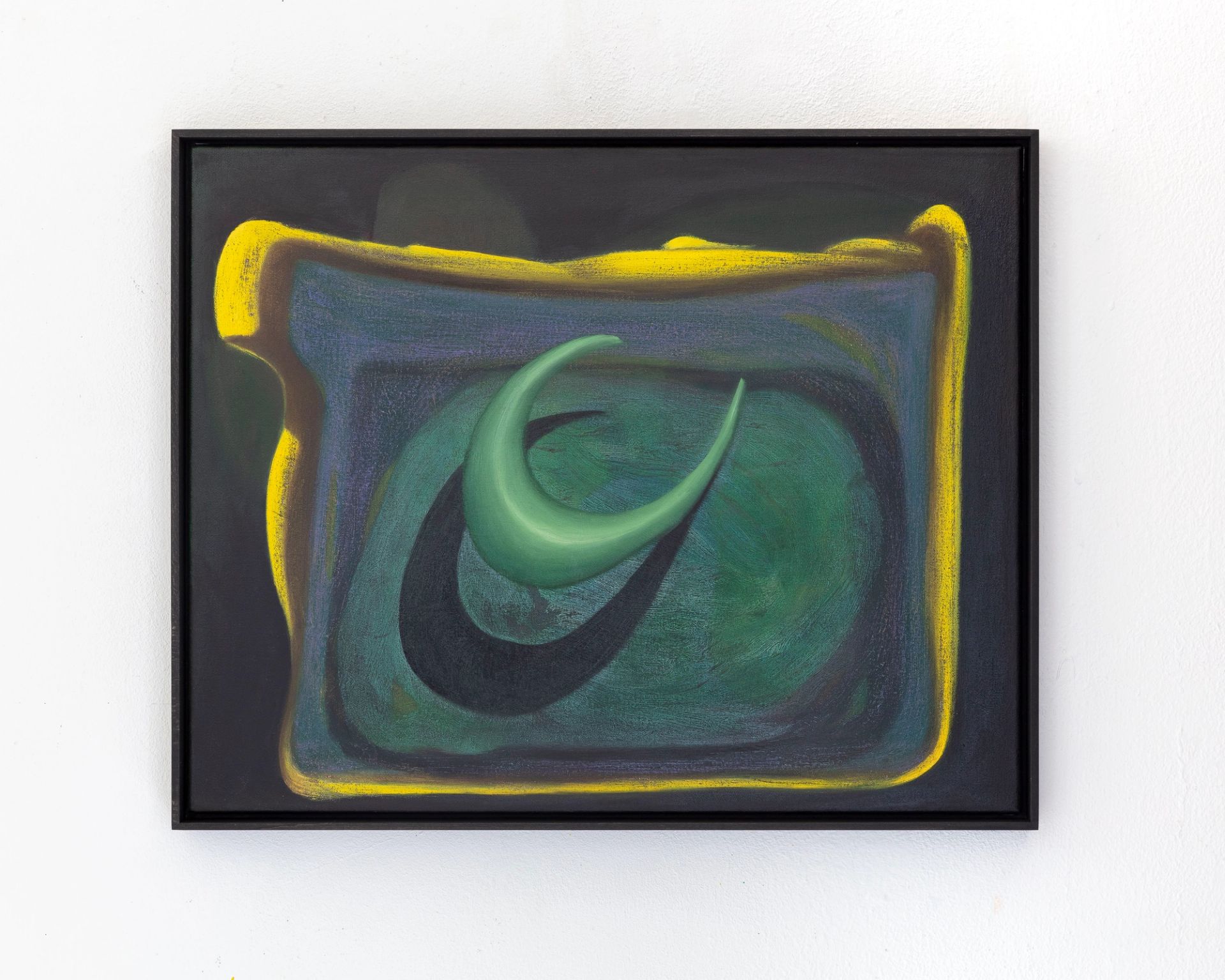 Veronika Hilger, Untitled, 2024, oil on canvas in wooden frame, 40 × 50 cm