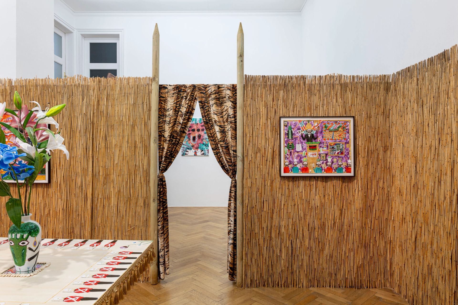 Andrew is Trapped in Tiger Fur Church, 2025, Installation view at Sperling, Munich, photo: Sebastian Kissel