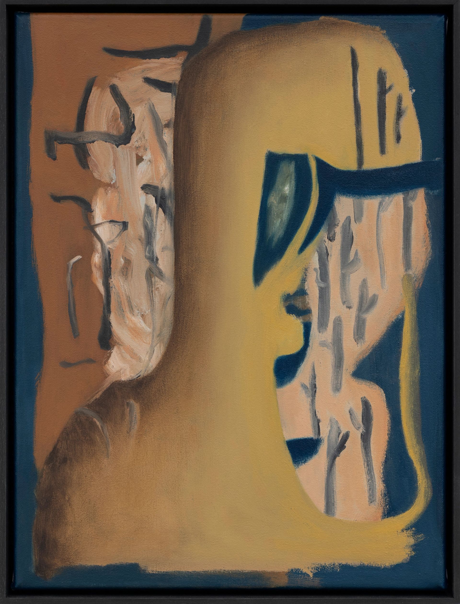 Veronika Hilger, Untitled, 2025, oil on canvas in wooden frame, 40 × 30 cm (VH/M 204)