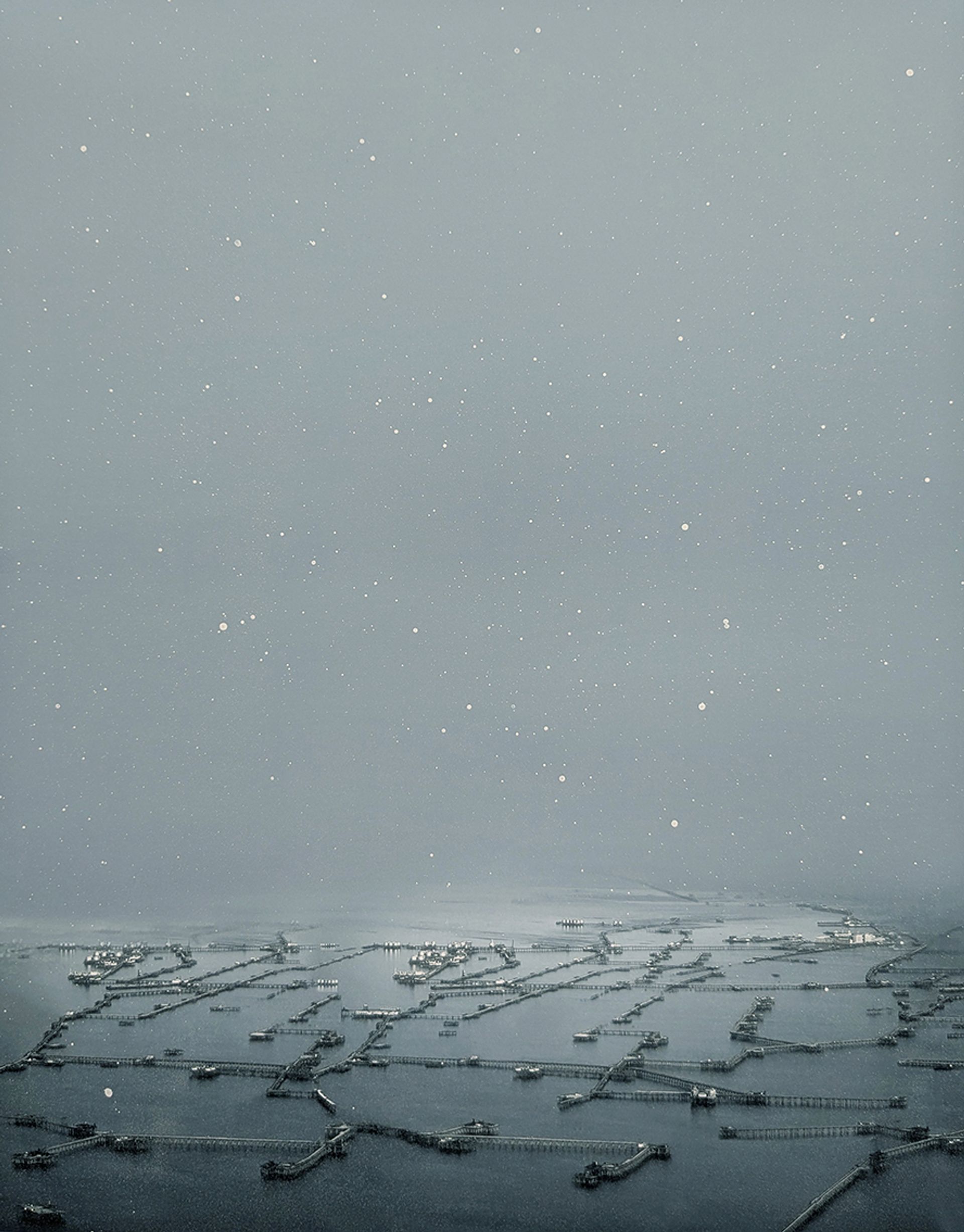 Anna Vogel, docks, 2025 pigment print, varnish, frame finished in light grey, 53 × 40 cm, 3 Variations