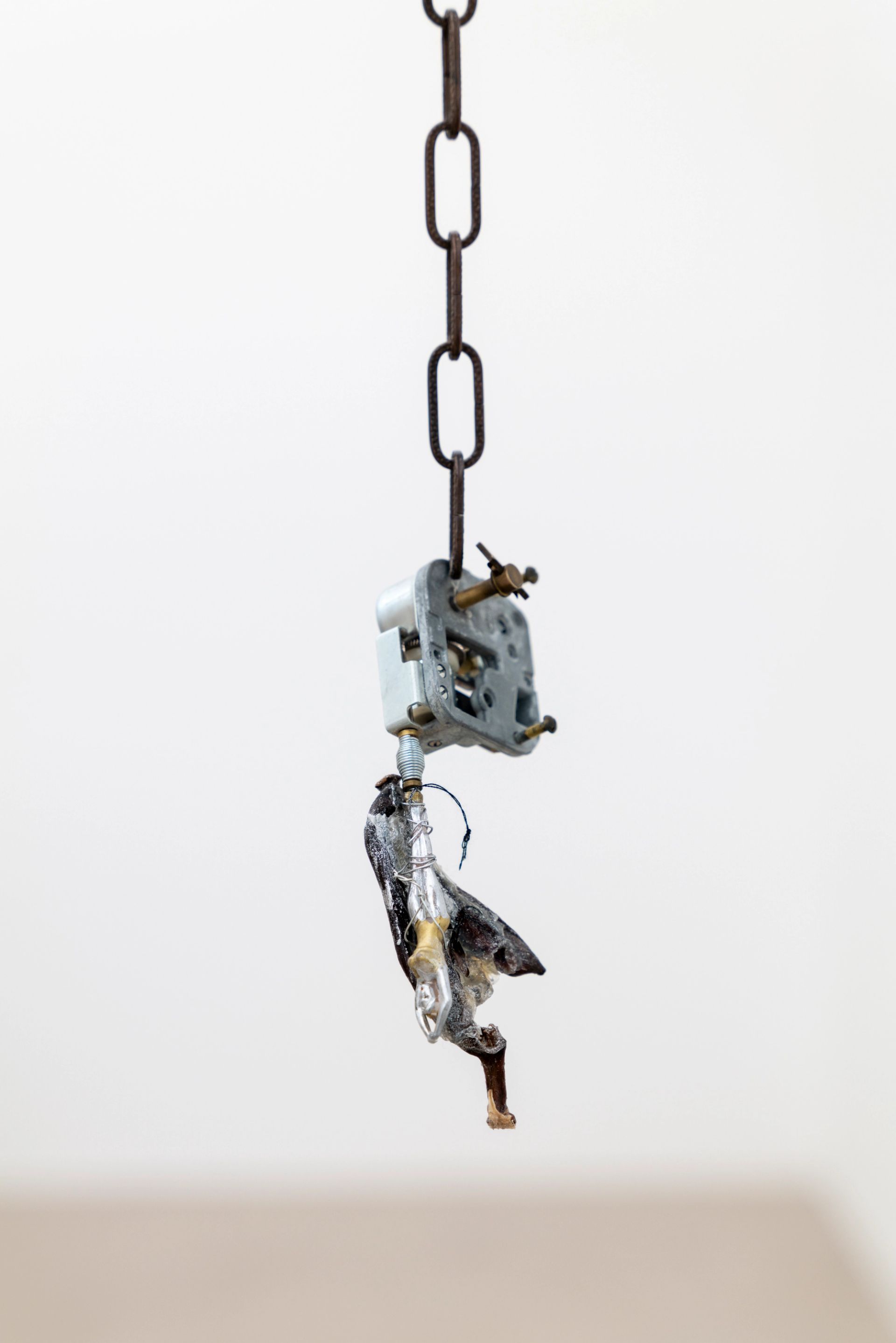 Anna McCarthy, Sex Addict, 2025, metal, mixed media, 230 × 15 × 5 cm