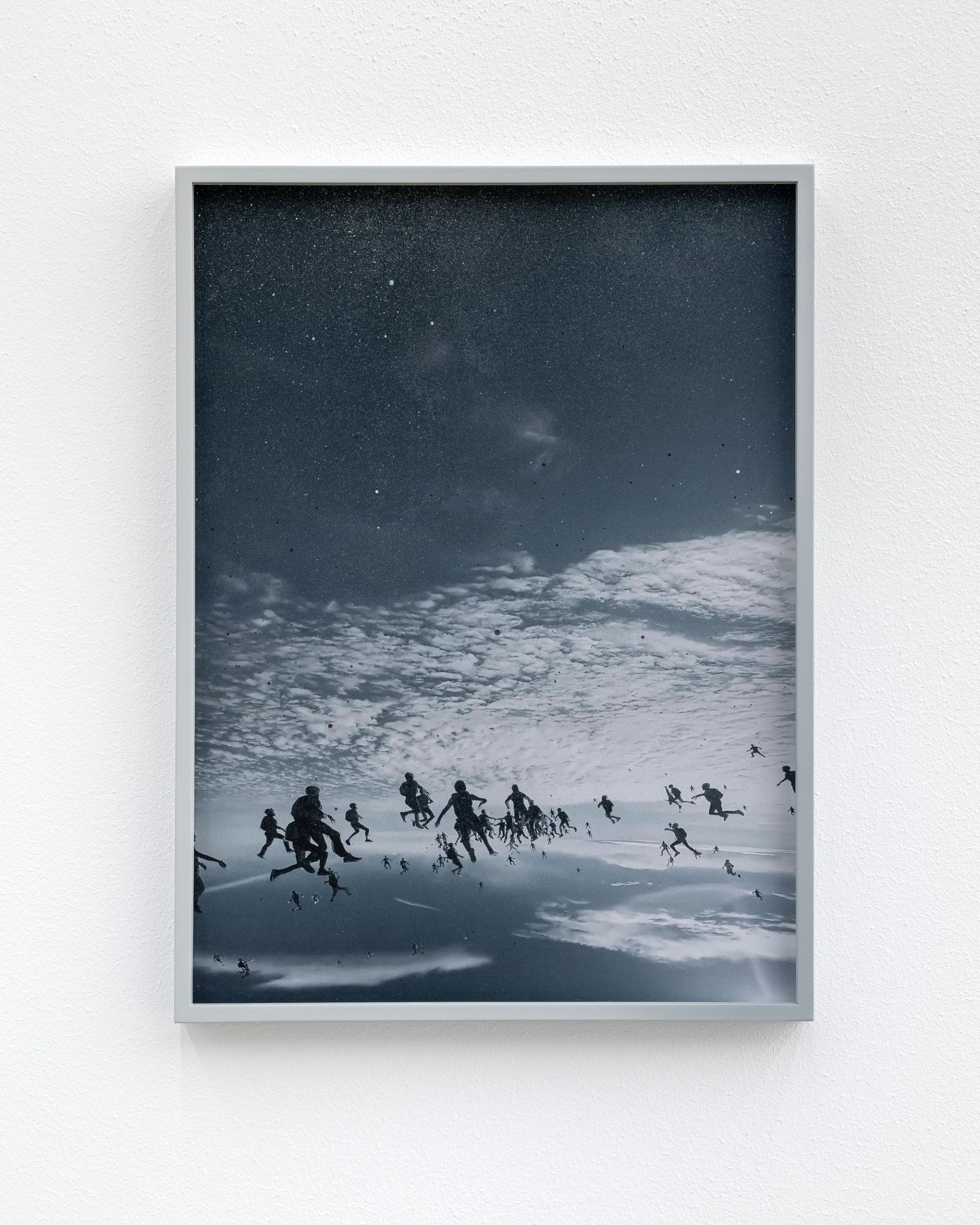 Anna Vogel, globe II, 2025, pigment print, varnish, frame finished in light gray, 42 × 31 cm (3 variations)