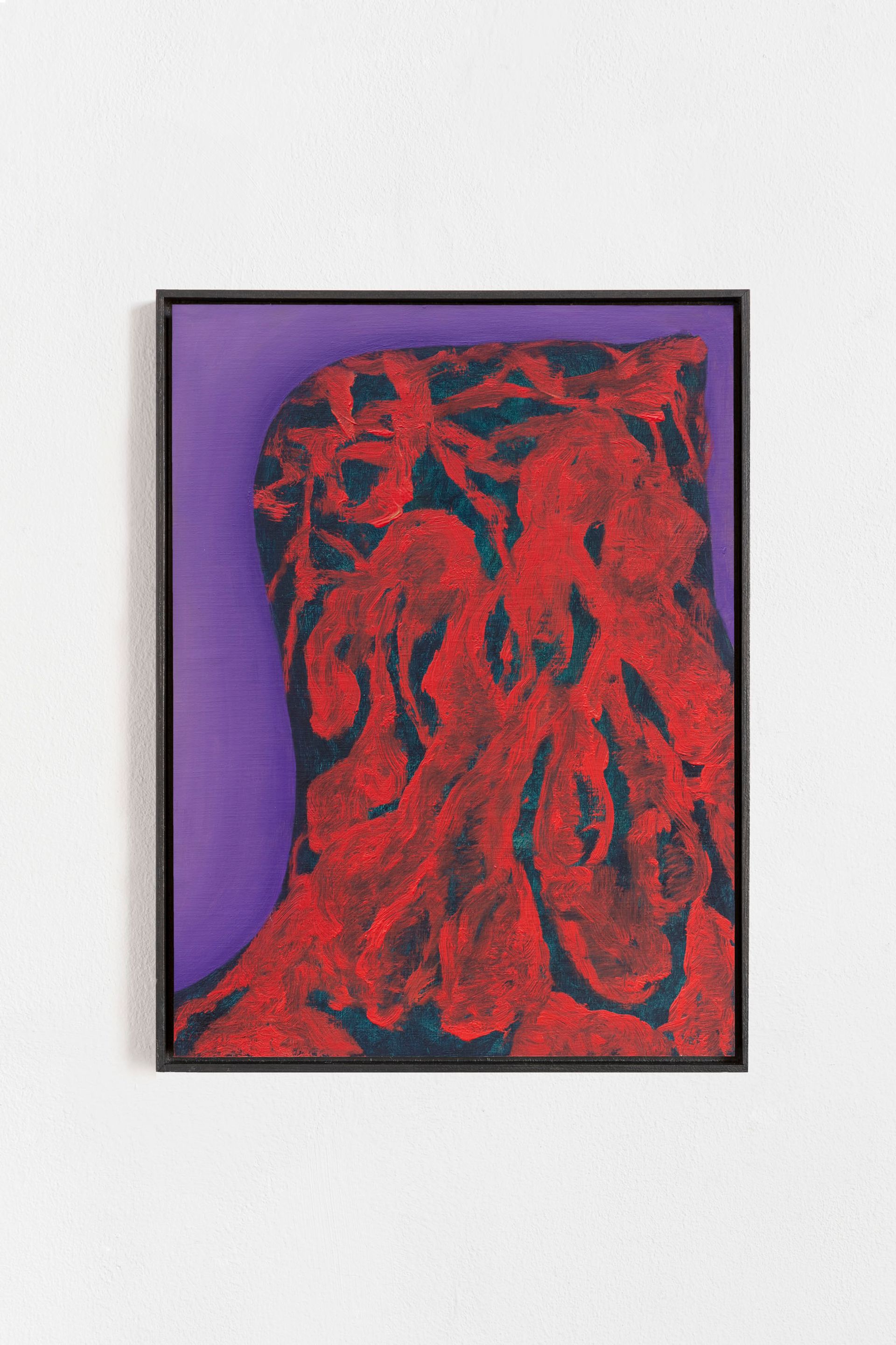 Veronika Hilger, Untitled, 2021, Oil on paper on MDF in artists frame, 39.6 x 29.6 cm photo: Sebastian Kissel