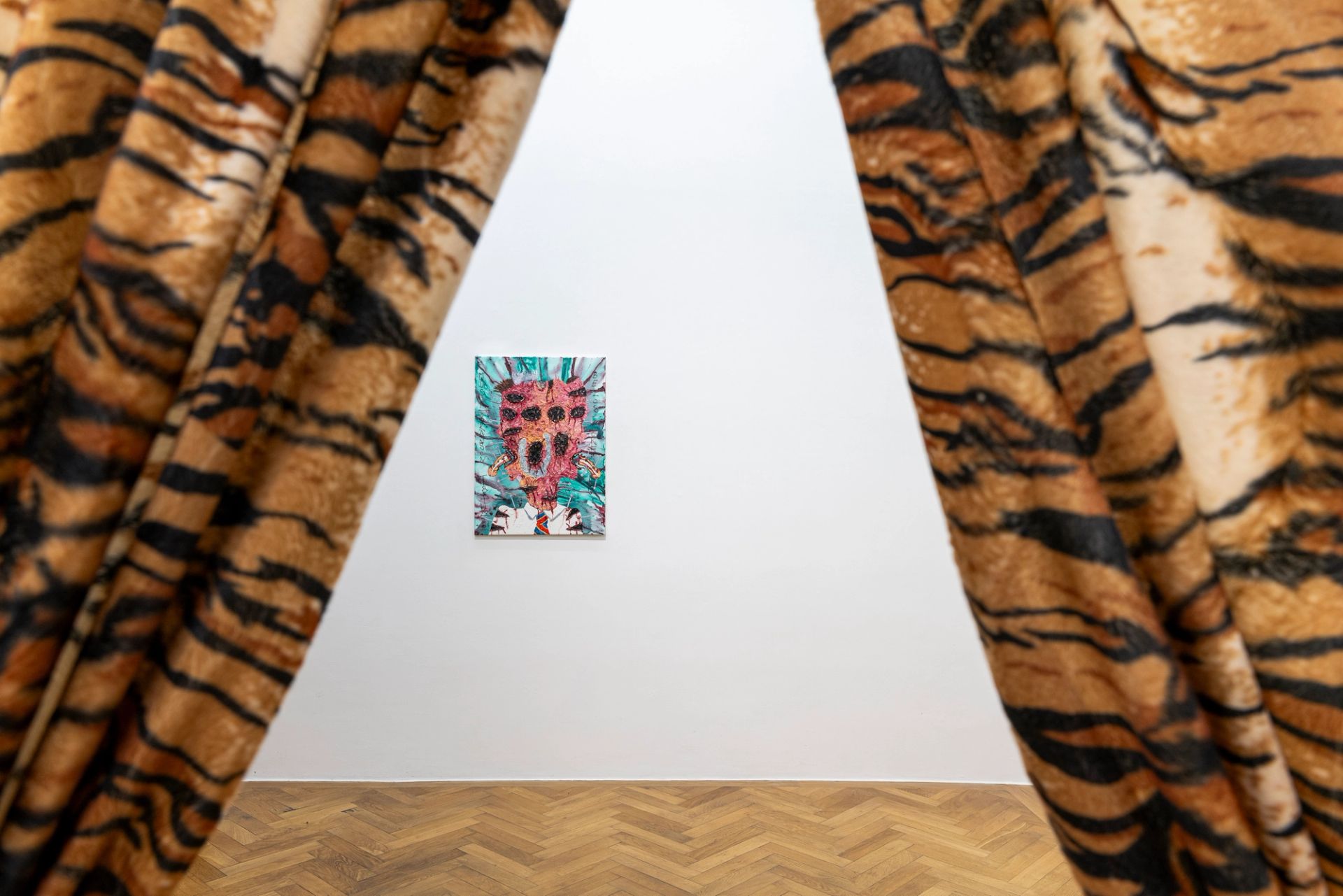 Andrew is Trapped in Tiger Fur Church, 2025, Installation view at Sperling, Munich, photo: Sebastian Kissel