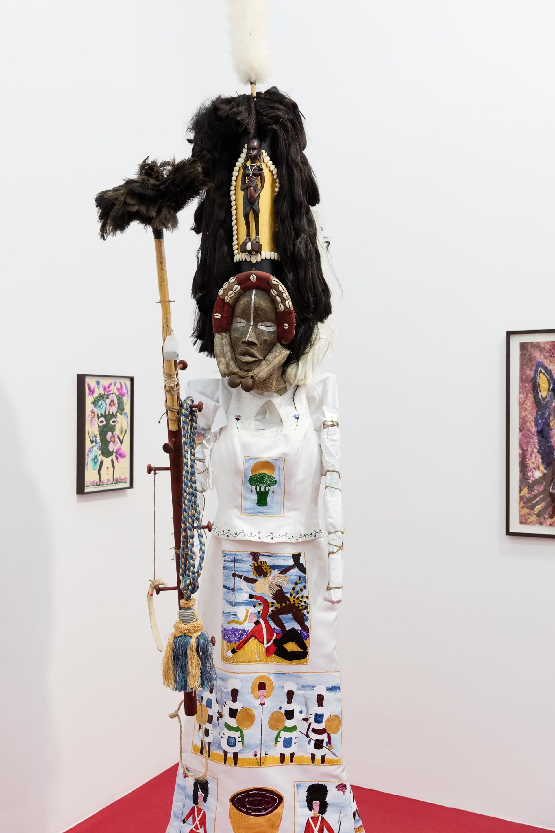 Andrew Gilbert: 'Witch Doctor with sacred Staff', 2018, mixed media, 270 x 70 x 100 cm