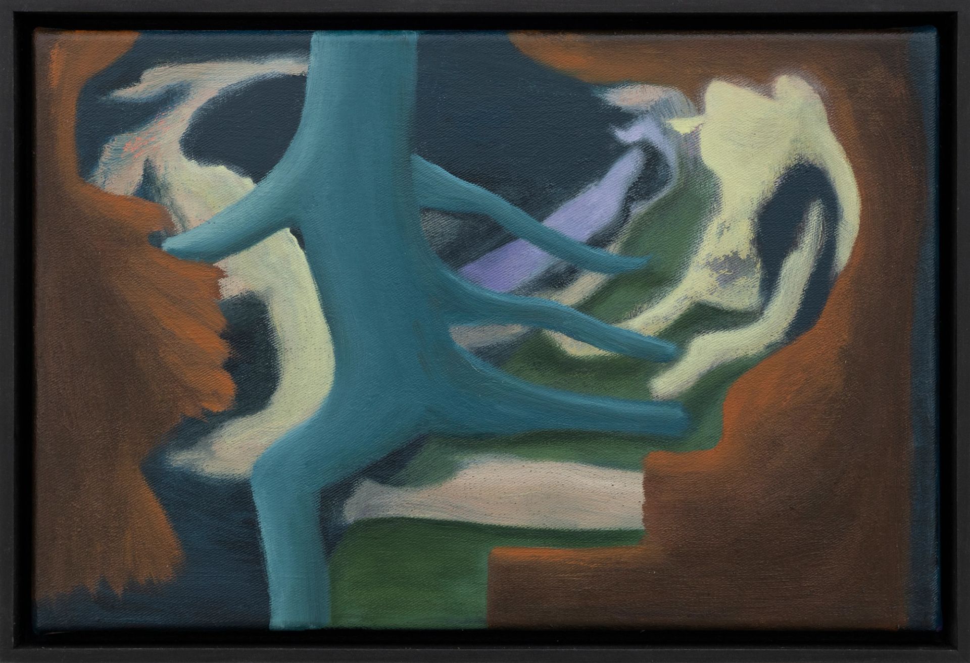 Veronika Hilger, Untitled, 2024, Oil and acrylic  on canvas, in wooden frame, 20 × 30 cm (VH/M 198)