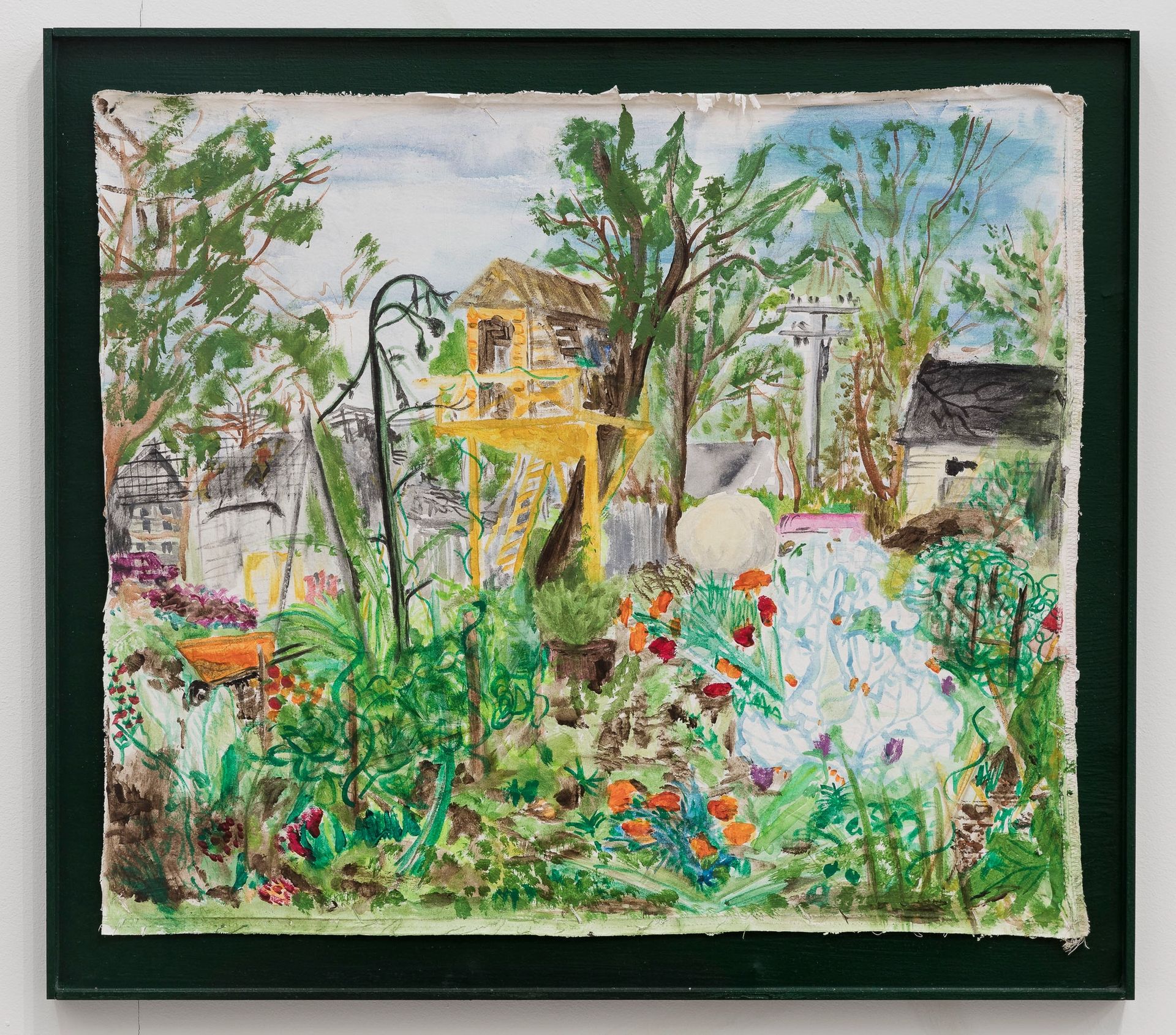Anna McCarthy, Dean's Arm + Garden Detroit, 2017, Acryl on fabric in artists frame, 57 × 64 cm 