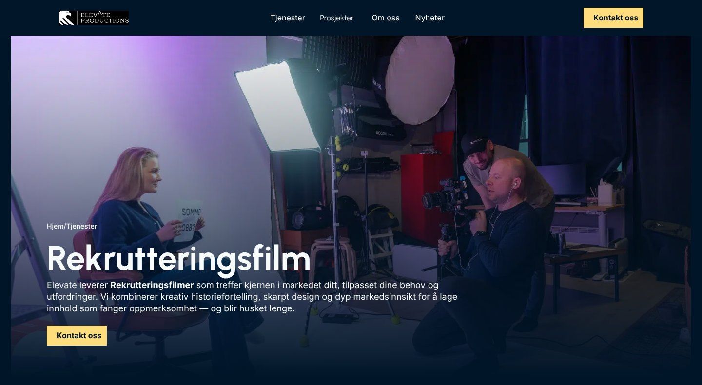 Tjenestesiden for rekrutteringsfilm
