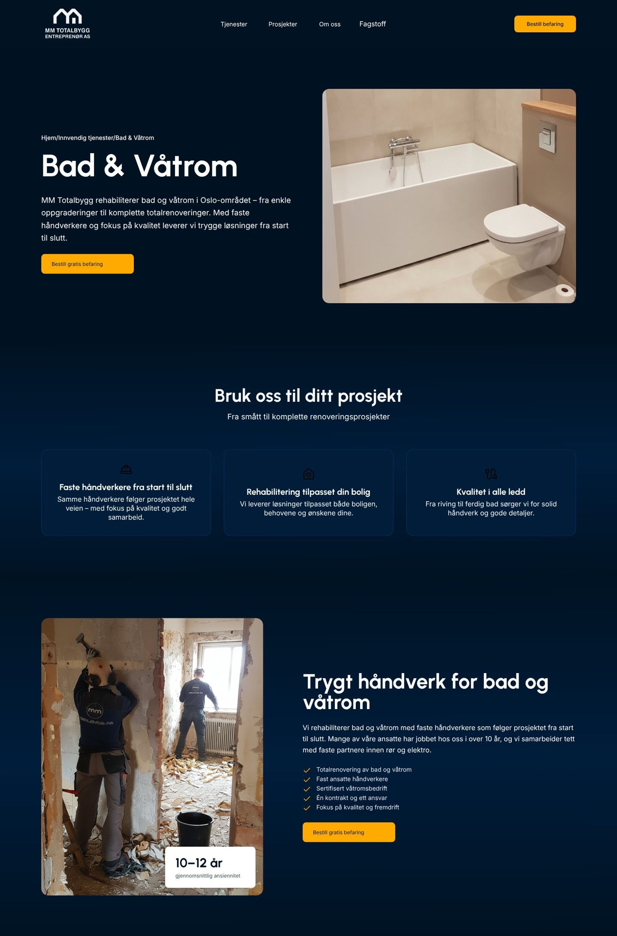 Tjenestesiden for bad og våtrom