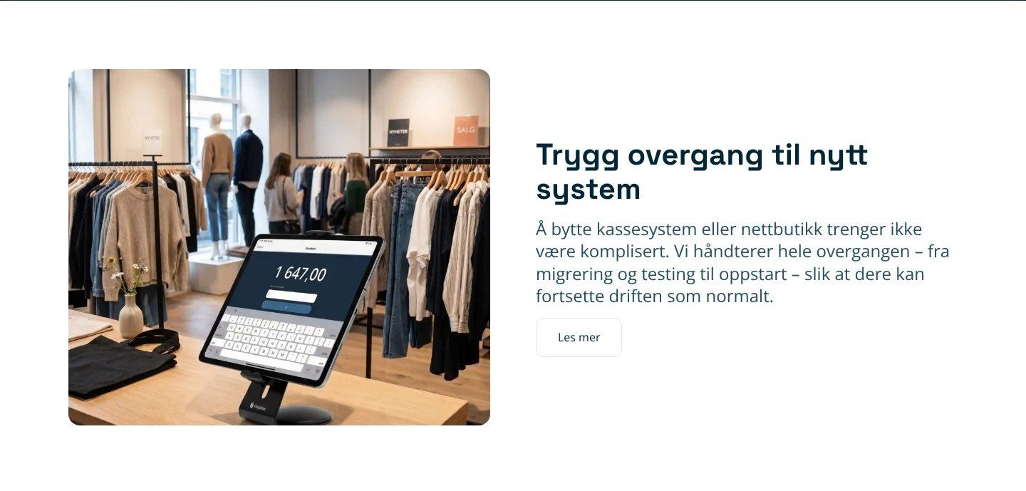 Seksjonen «Trygg overgang til nytt system»