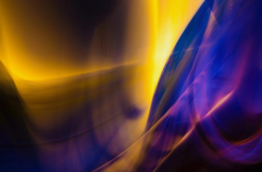 Martin C. Schmidt fotografia astratta luce giallo e blu eruzione solare