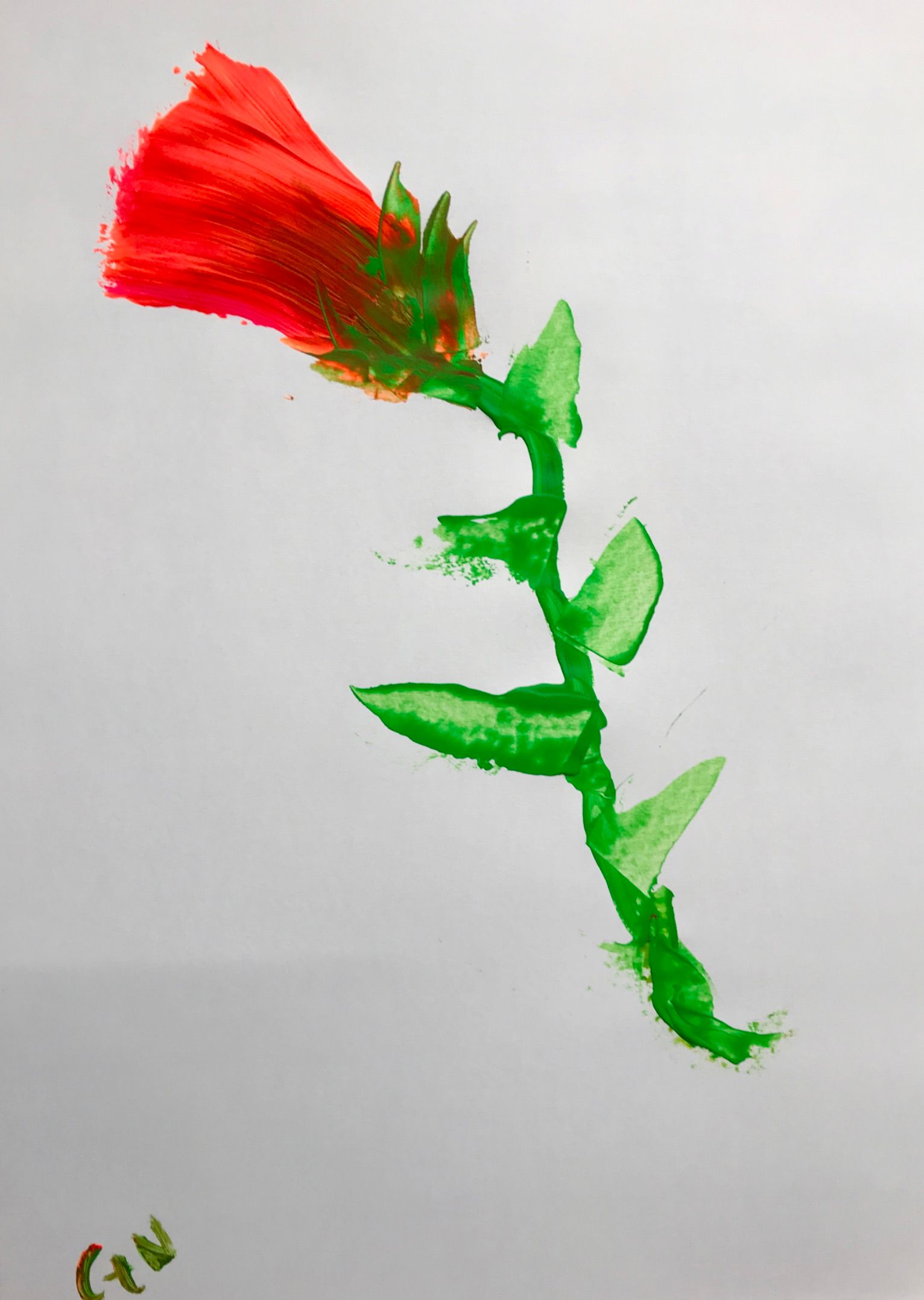 "Geschenkte Freiheit" der Künstlerin Caroline te Neues, ist eine figurative abstrakte Blumenmalerei. Zu erwerben bei der online Galerie www.galleristic.com 