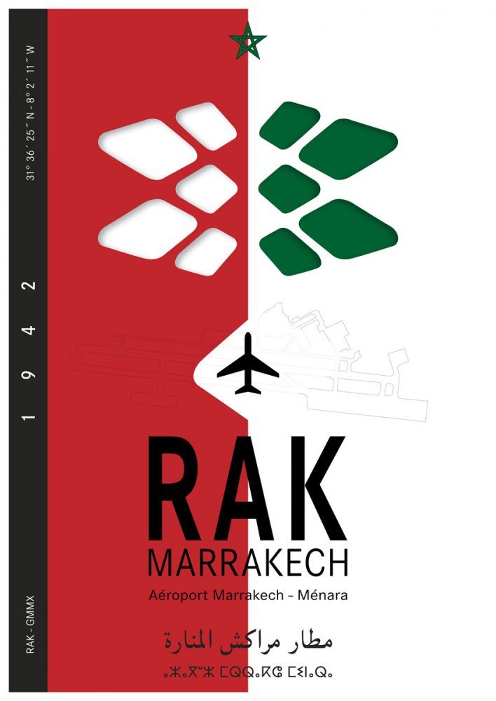 Jörg Conrad Illustration Typographie Marrakesch Flughafen RAK