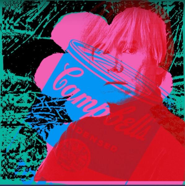 Jürgen Kuhl Malerei Siebdruck abstrakt Popart Andy Warhol mit Campbell Dose