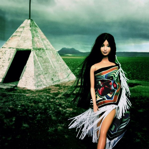 Delia Dickmann Photography Brunette Barbie with Indian Dress in front of Tipi Tent