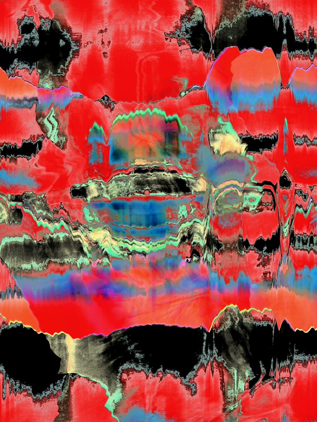 摄影，Michael Monney aka acylmx的扫描照片，红色的抽象图像