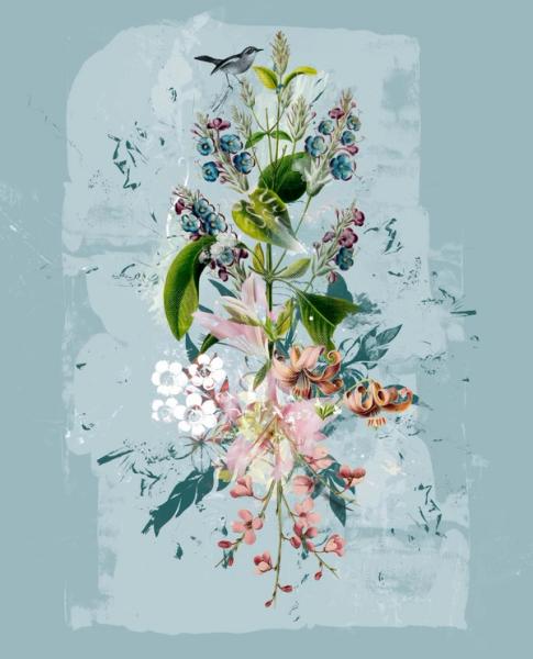 Teis Albers abstrakte Malerei Blumenstrauß