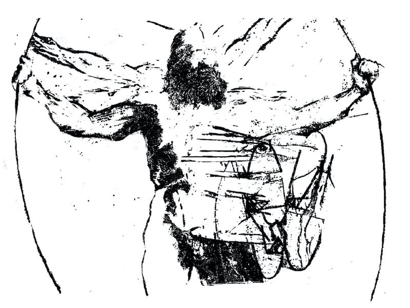 克劳斯-赫克霍夫抽象画插图达芬奇人体圆环