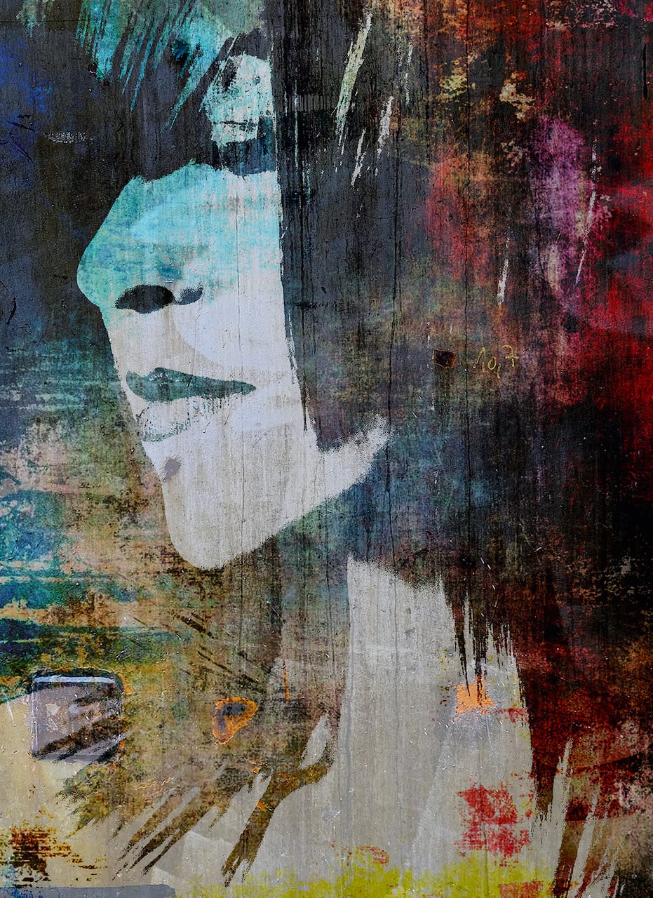 乌特-布鲁诺抽象照片拼贴女性肖像叠加色彩