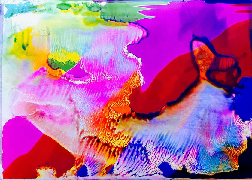 Manfred Vogelsänger abstrakte analog Fotografie überblendete Farben