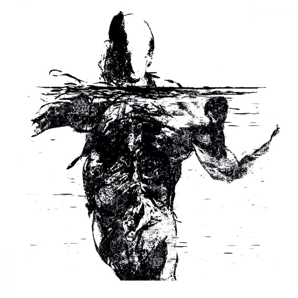 Klauf Heckhoff abstrakte Illustration Zeichnung Mann ohne Gesicht in Wasser