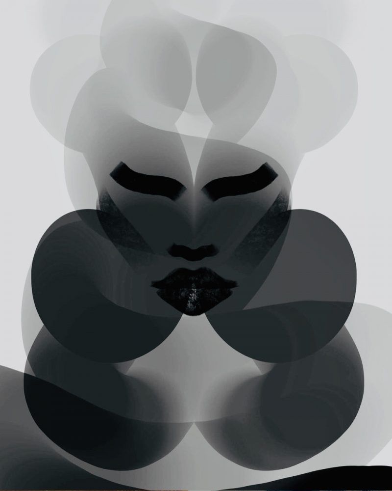 Zoko dessin numérique visage abstrait
