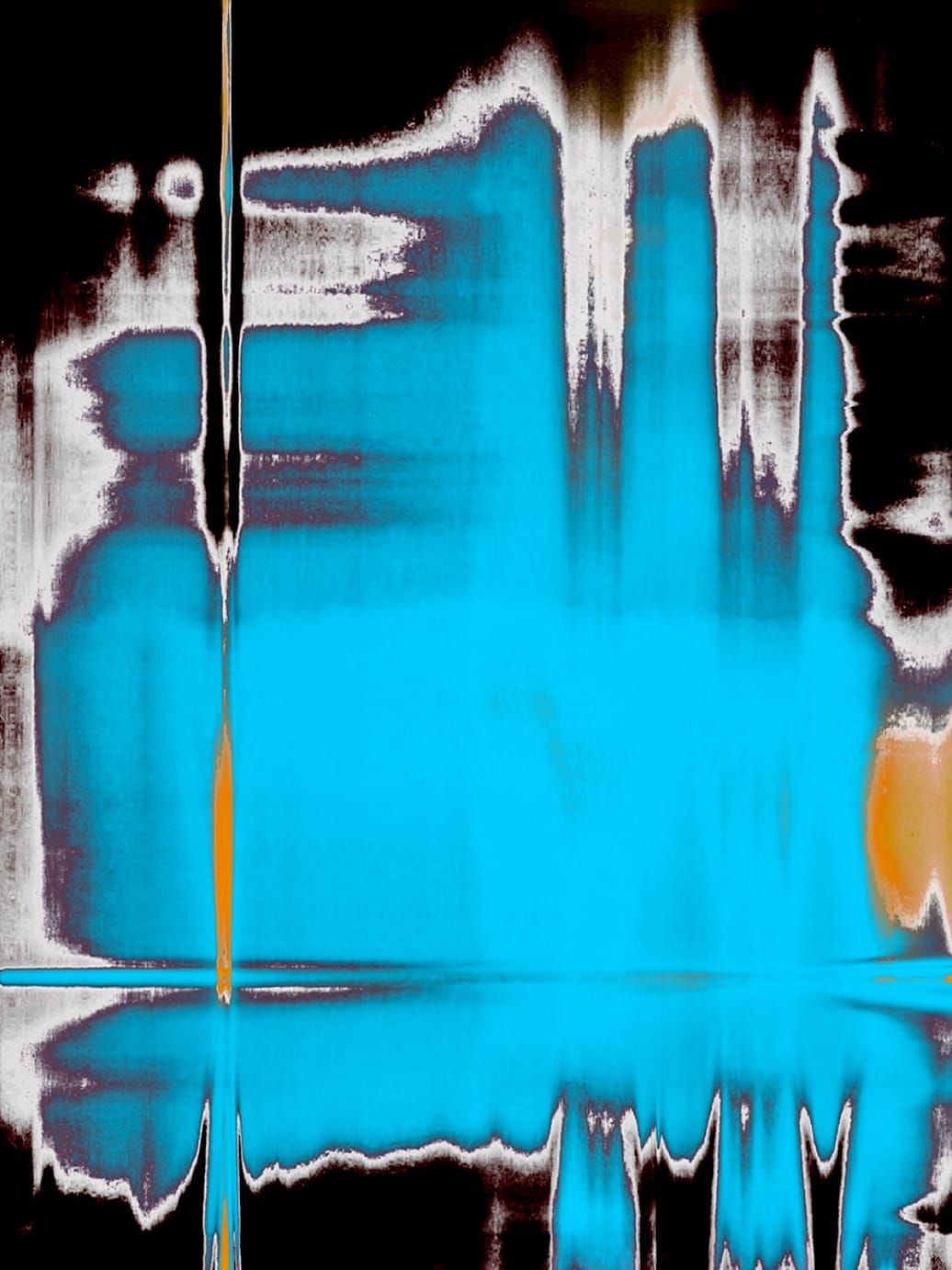 Fotografie, Scanografie von Michael Monney alias acylmx, Abstraktes Bild in Blau