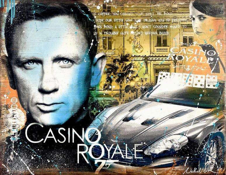 Nathali von Kretschmann Foto Collage mit Daniel Craig als James Bond 007 und Porsche Auto 