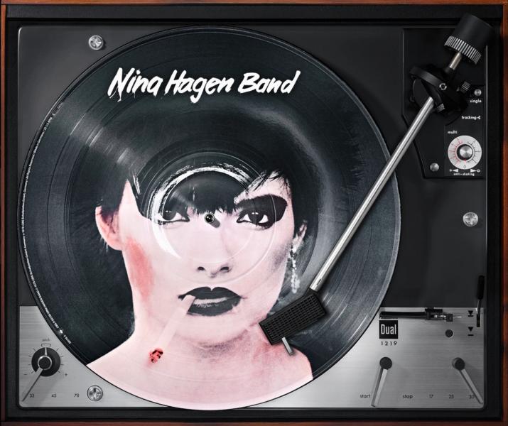 Kai Schäfer dual record player in black and Nina Hagen with cigarette Nina Hagen Band Vinyl