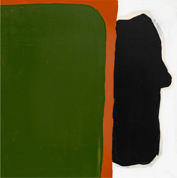 Cristina  Golovat's Abstraktes Gemälde in den Farben Grün, Braun und Schwarz