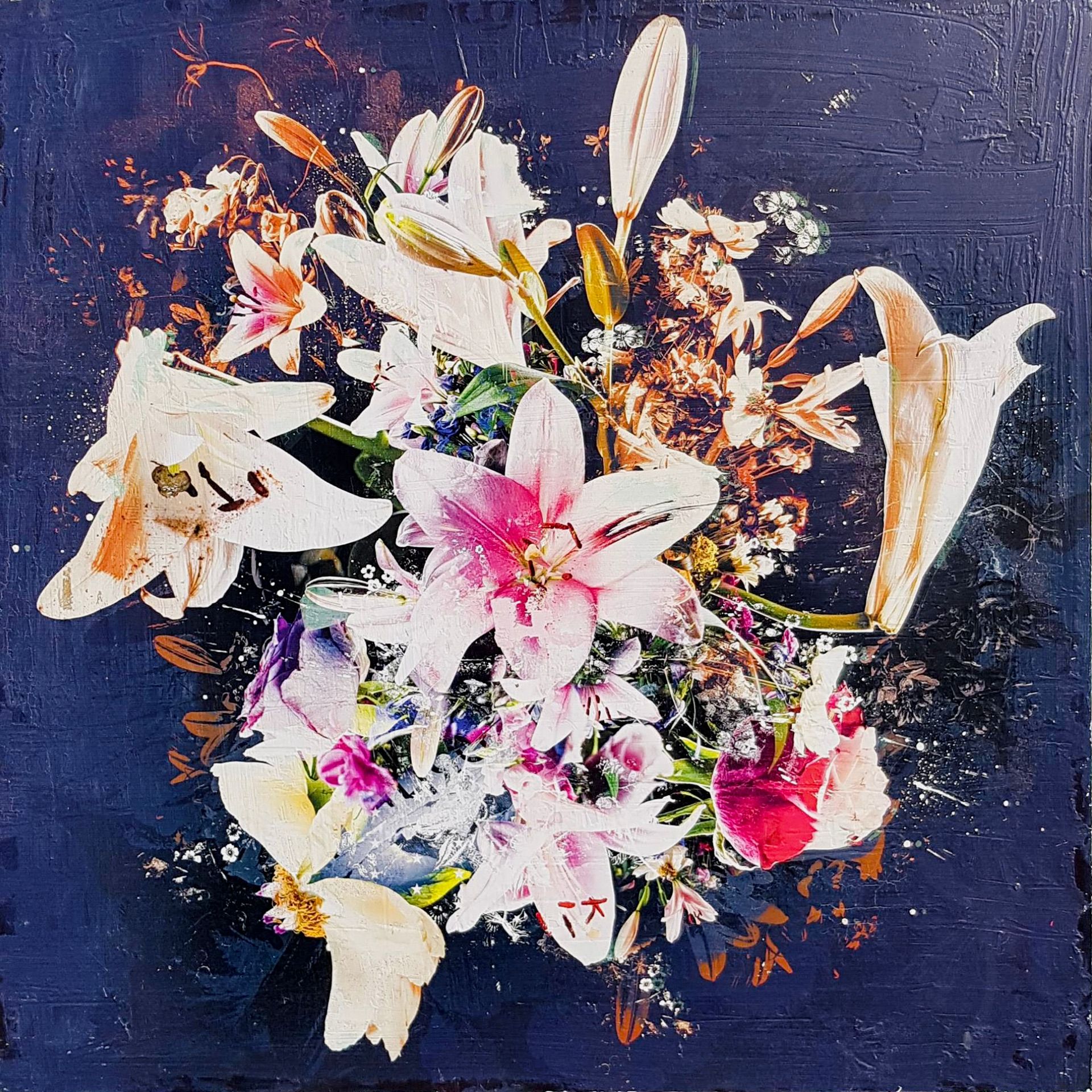 Teis Albers Dipinto Bouquet di gigli bianchi