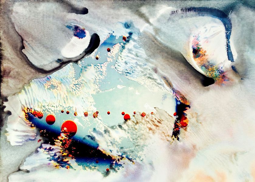 Manfred Vogelsänger abstrakte analog Fotografie verwischte und aufgelöste Farben