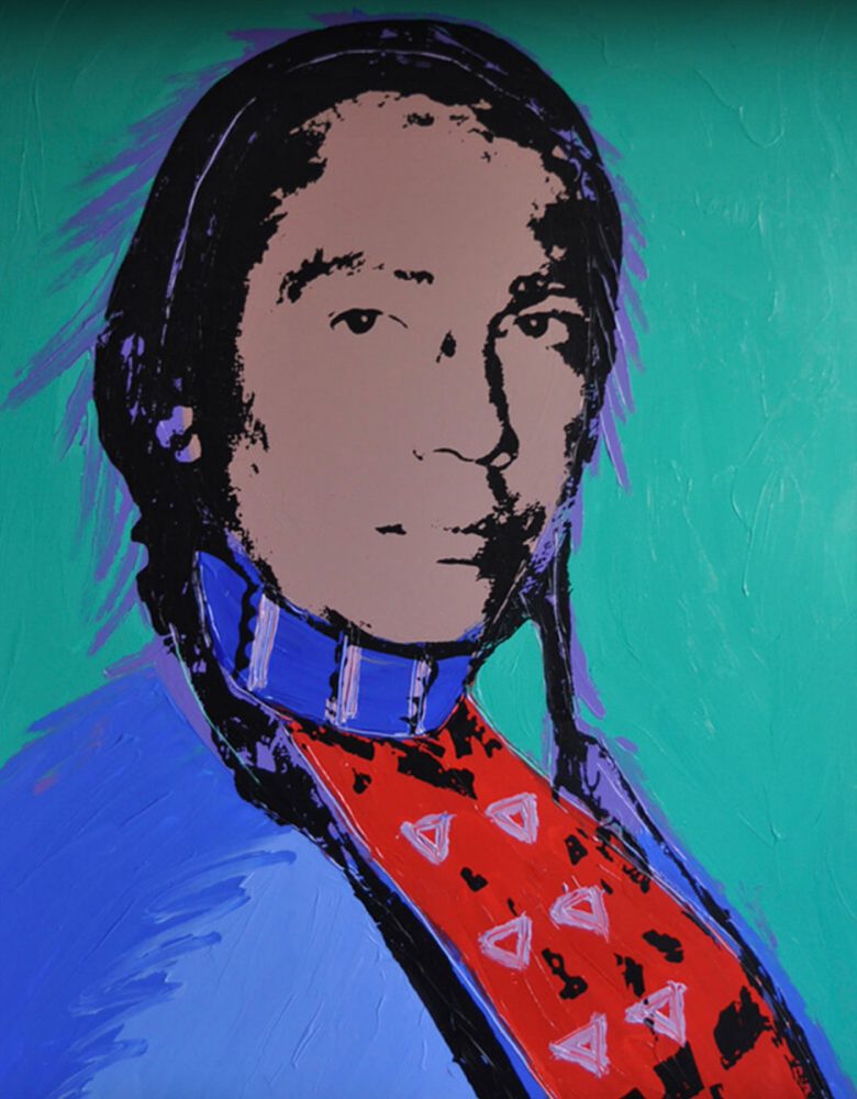Jürgen Kuhl Serigrafia Pop Art Russel Means Indiani