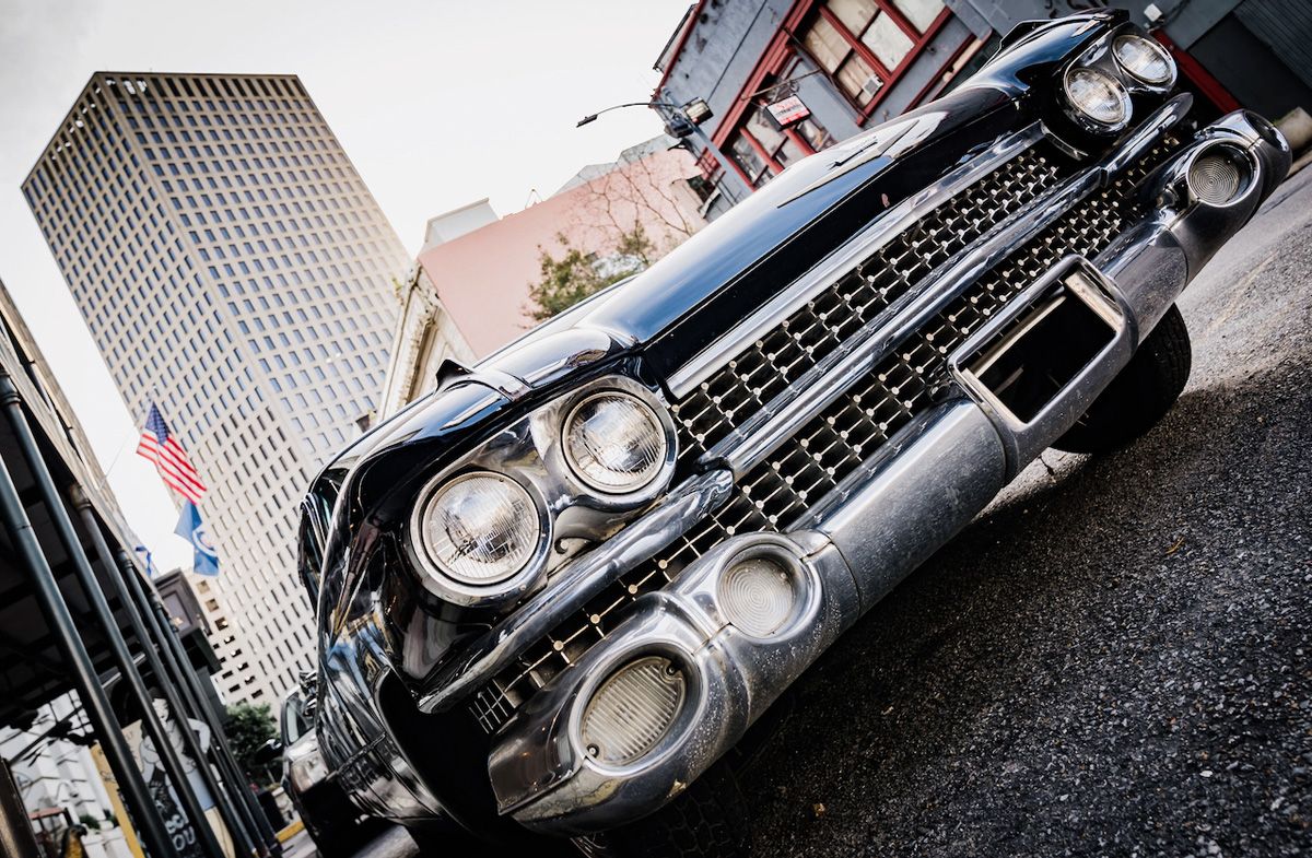Georgia Ortner Photography dynamic shot of a classic car in USA
