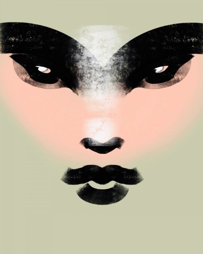 Zoko dessin numérique visage abstrait