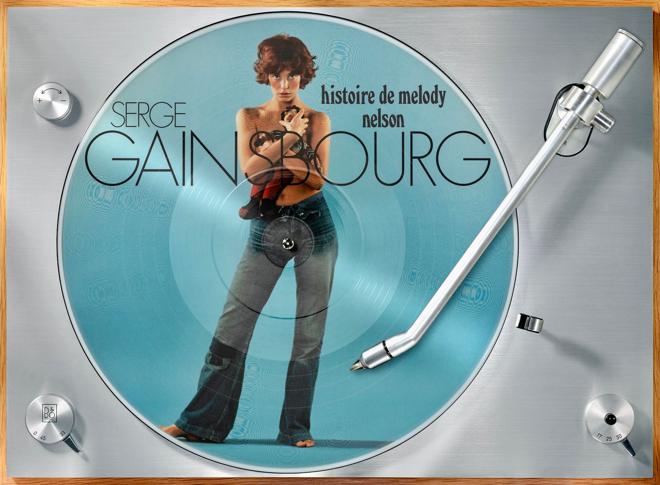 Kai Schäfer Photographie Tourne-disque avec Serge Gainsbourg "histoire de melody nelson" vinyle