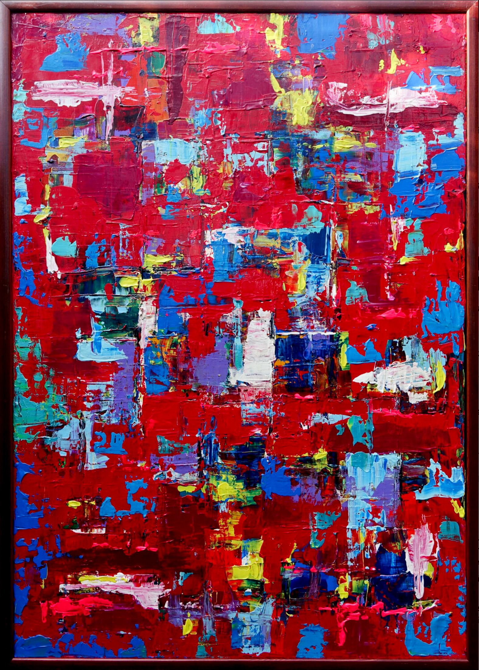 Wojtek Babski, "Abstracción 3, Pinturas abstractas pop art sobre lienzo