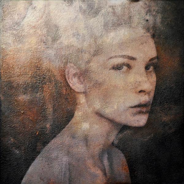 Karin Vermeer's "Pyrobe" ist eine digitale Kombination und Bearbeitung von Fotografien, Gemälden und Collage zu neuen, originellen Kunstwerken in Farbe.