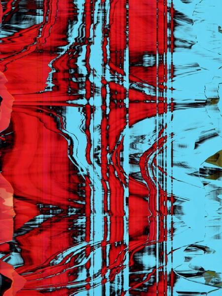 Photography, Scanography by Michael Monney aka acylmx, Abstract Image in Red and Blue